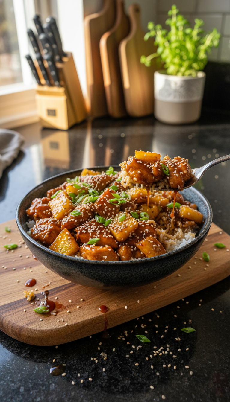 Pineapple Chicken Teriyaki Bowl