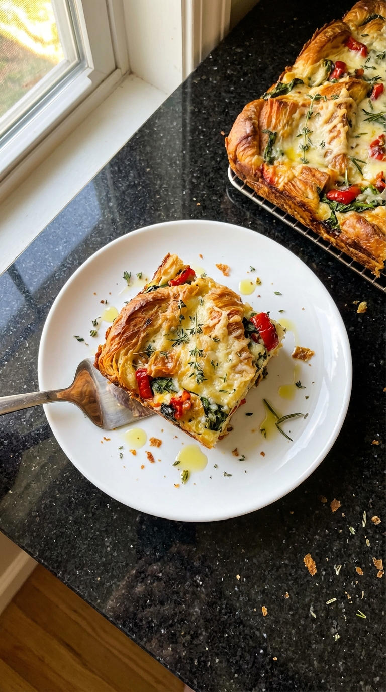Savory Sourdough Croissant Strata