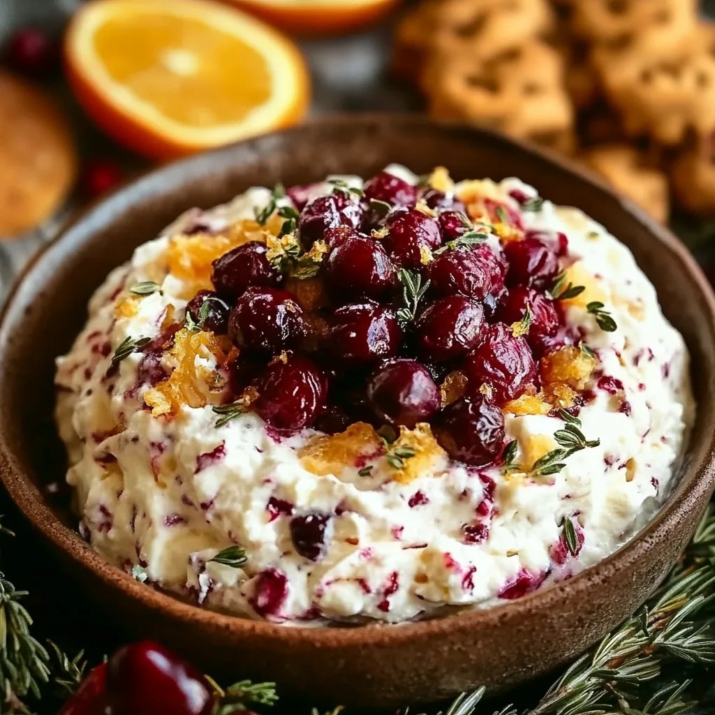 Holiday Cranberry Orange Cream Cheese Dip