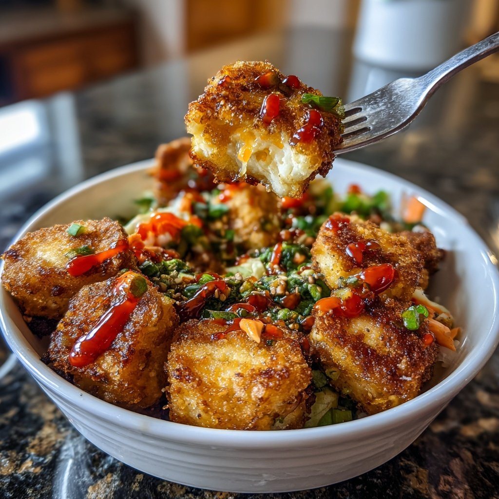 Crispy Tofu Bowls with Chili Sauce