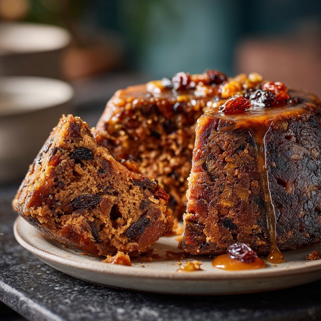 Vegan Christmas Pudding with Brandy