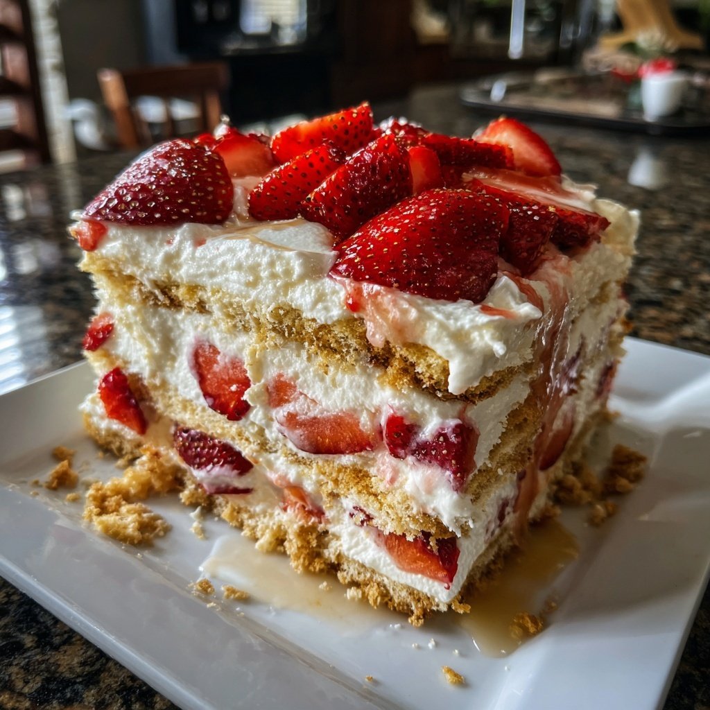 Strawberry Shortcake Icebox Cake