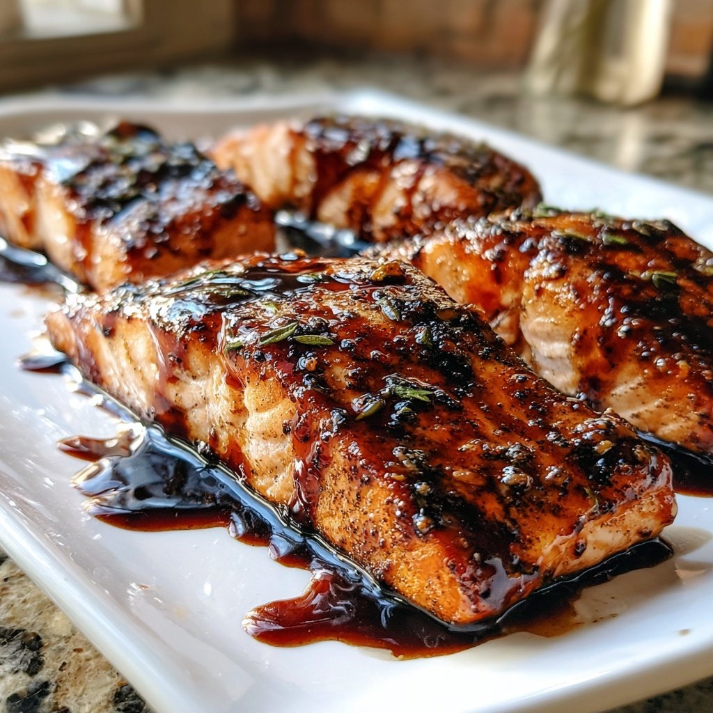 Maple Balsamic Glaze for Salmon Fillets​
