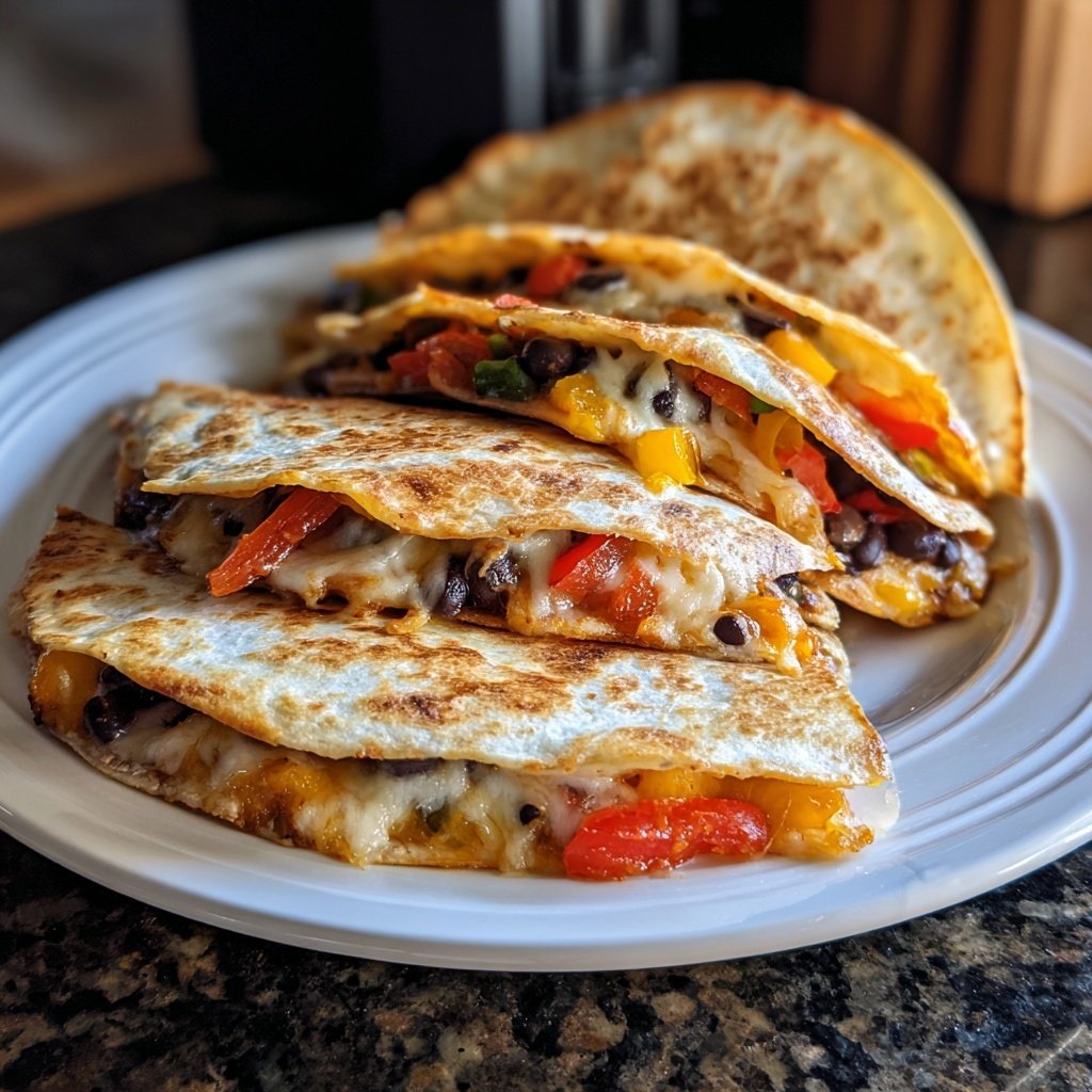 Black Bean Veggie Quesadillas