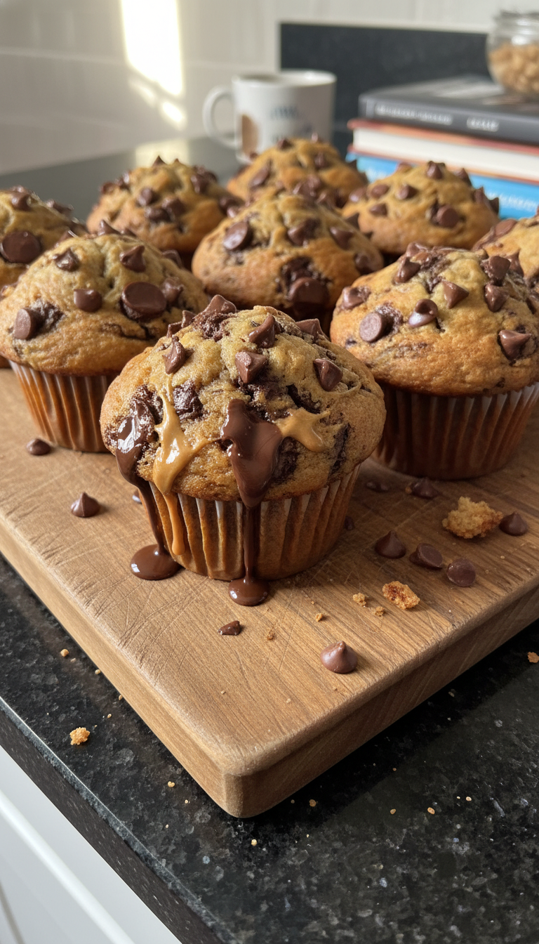 Peanut Butter Chocolate Muffins