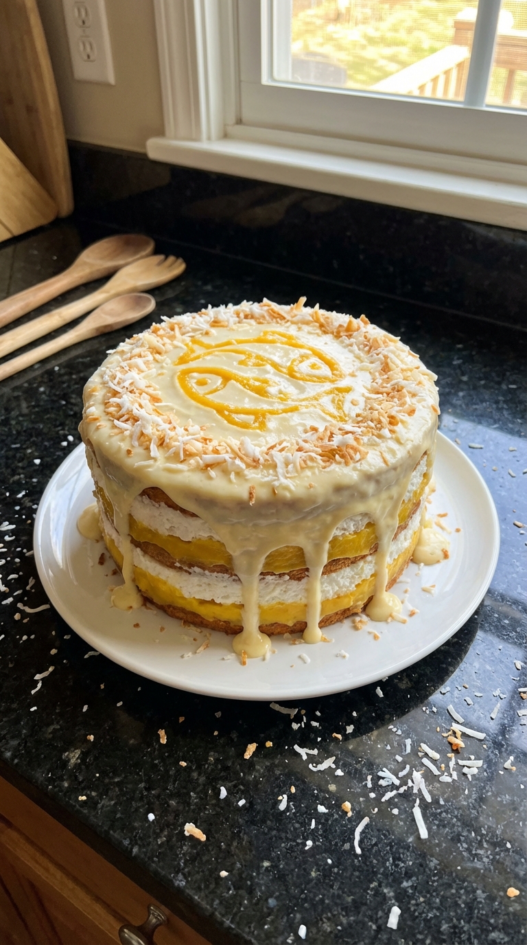 Mango Coconut Pisces Cake