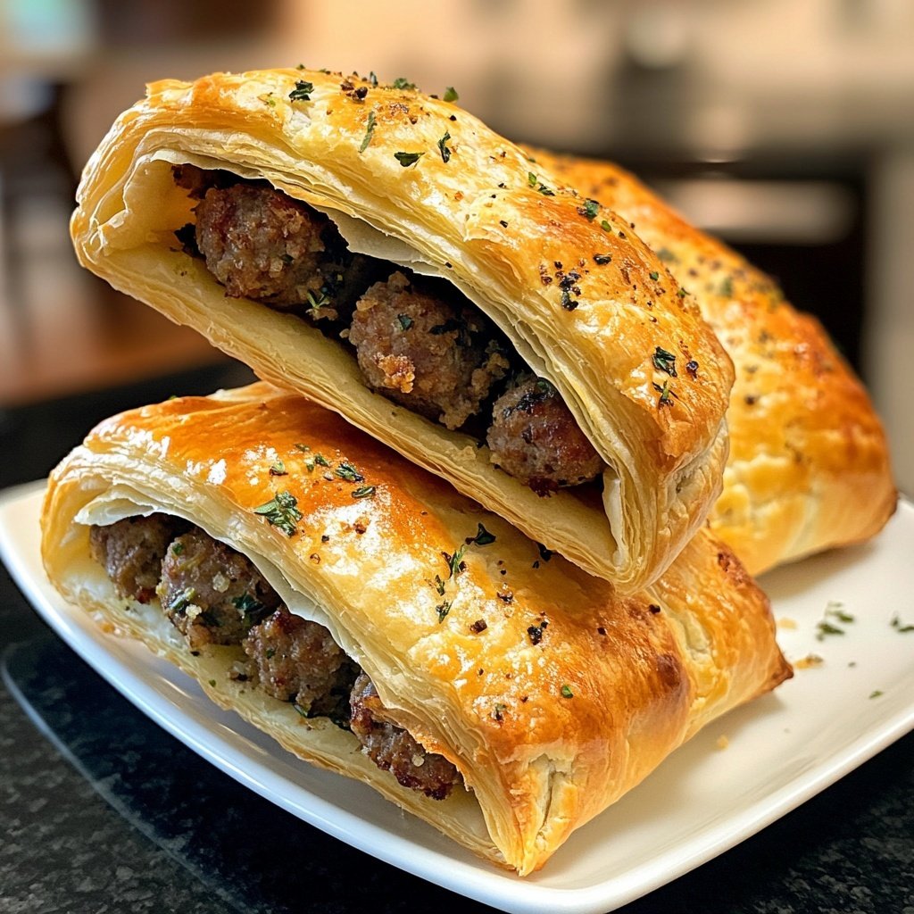 Puff Pastry Sausage Rolls