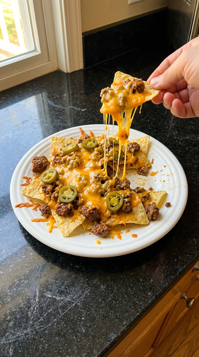 Cheesy Beef Nacho Explosion