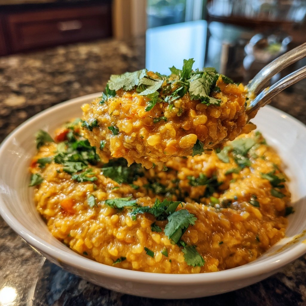 Speedy Lentil Coconut Curry Rice