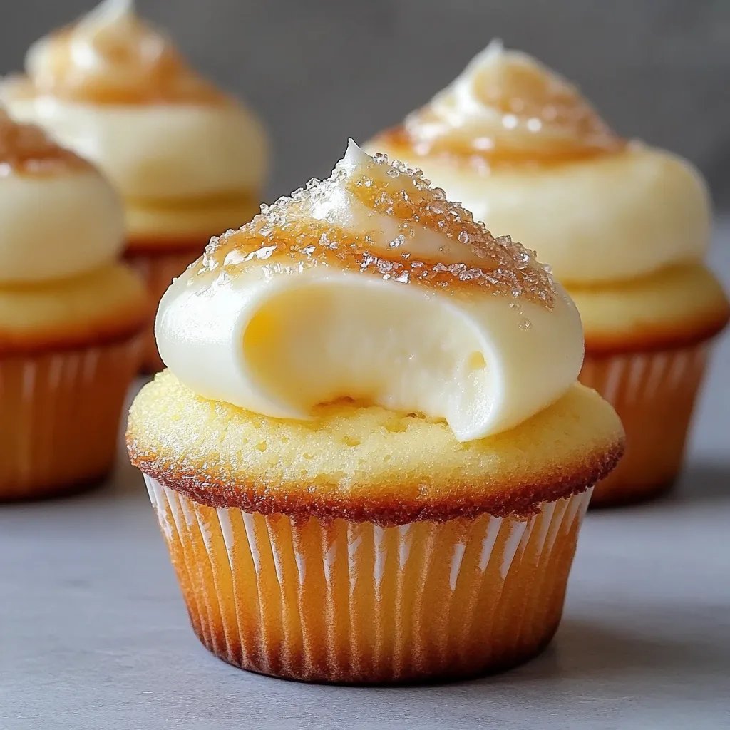 Vanilla Bean Crème Brûlée Cheesecake Cupcakes