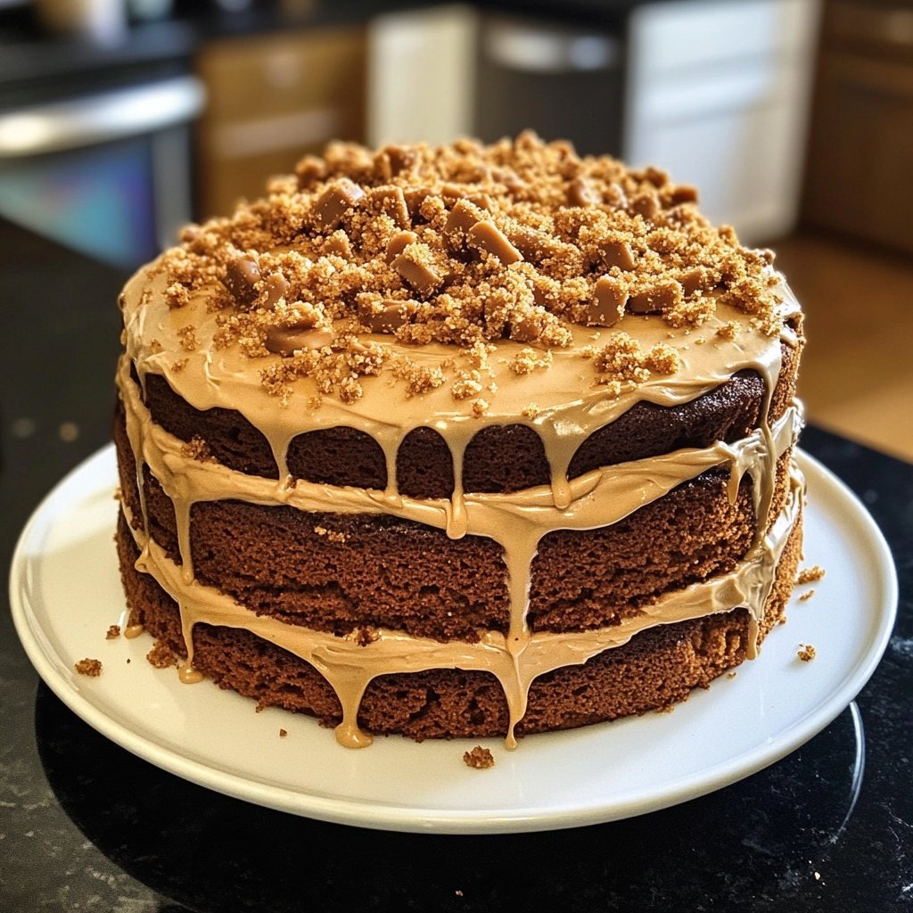 Spice Cake with Coffee Toffee Crunch