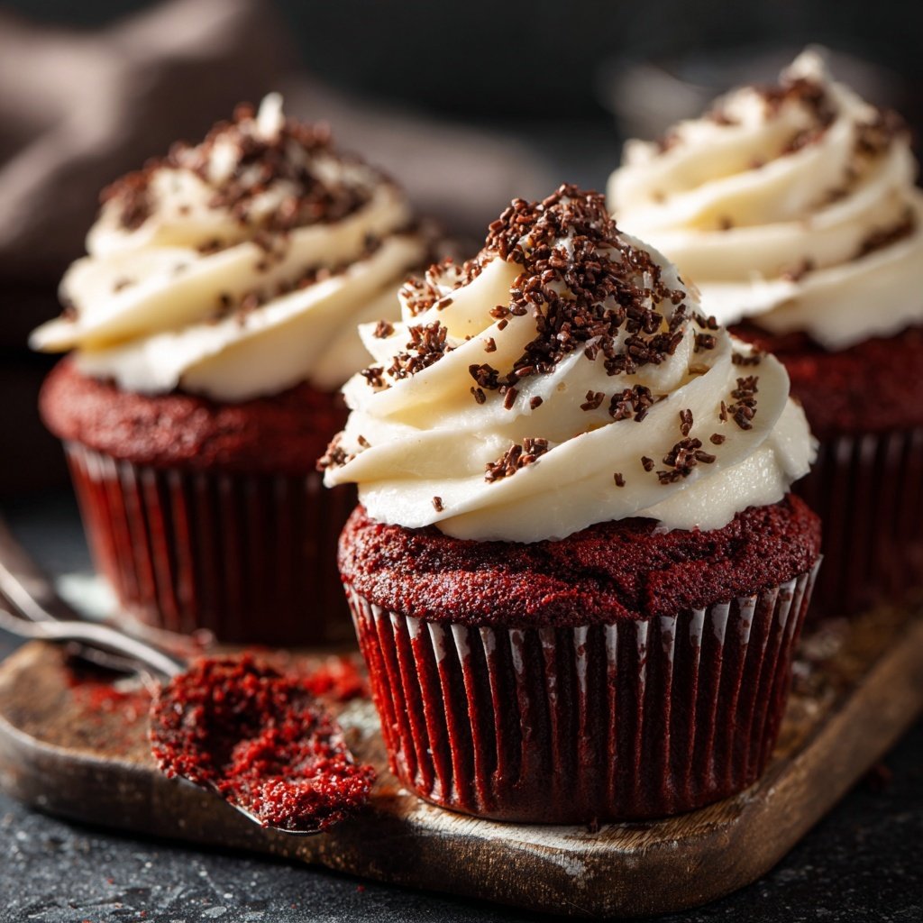 Decadent Red Velvet Cupcakes