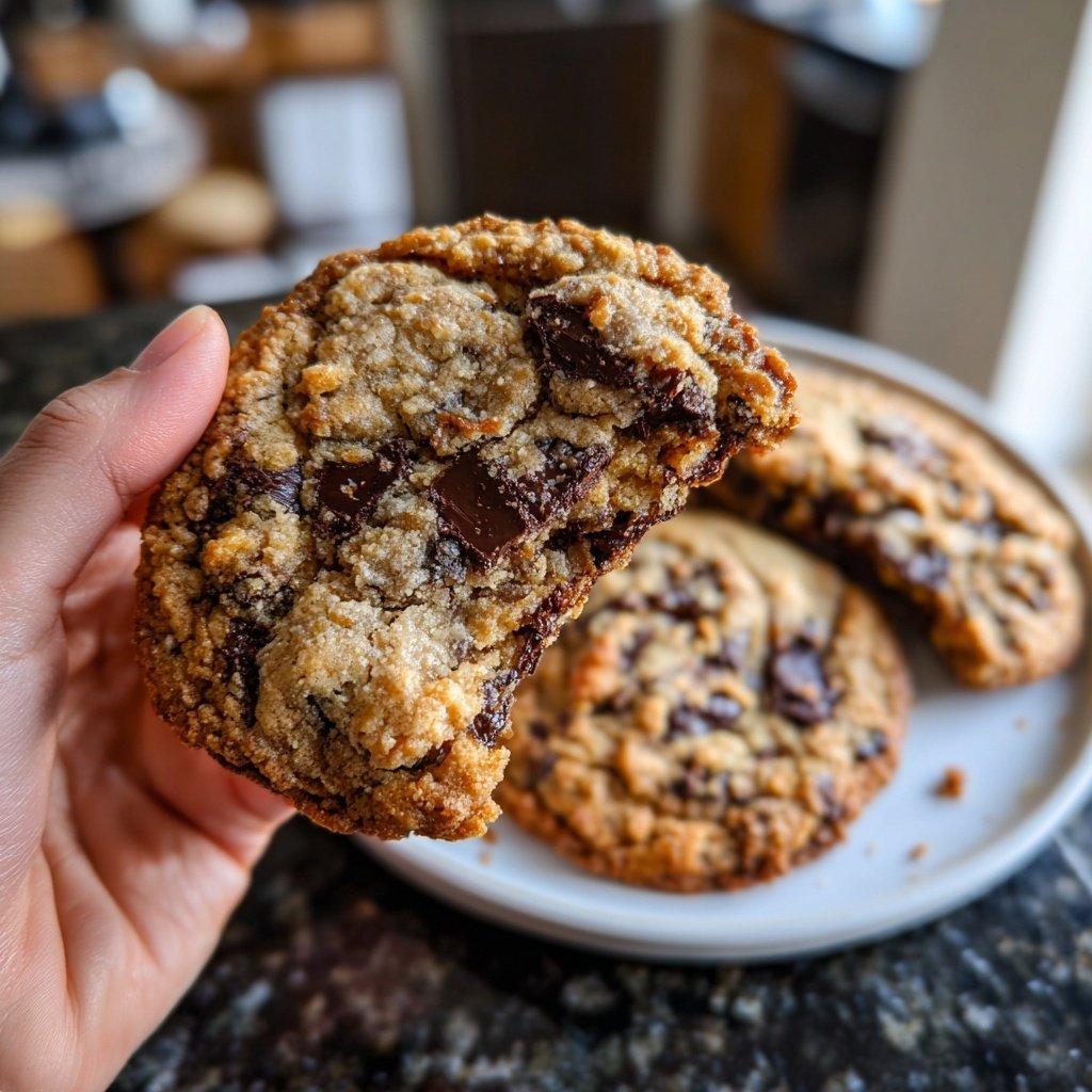 Brown Butter Sourdough Discard Chocolate Chip Cookies