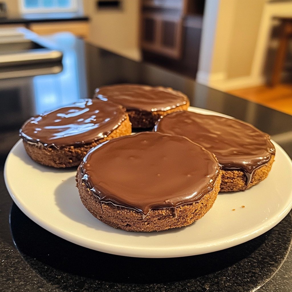 Chocolate-Glazed Lebkuchen Rounds