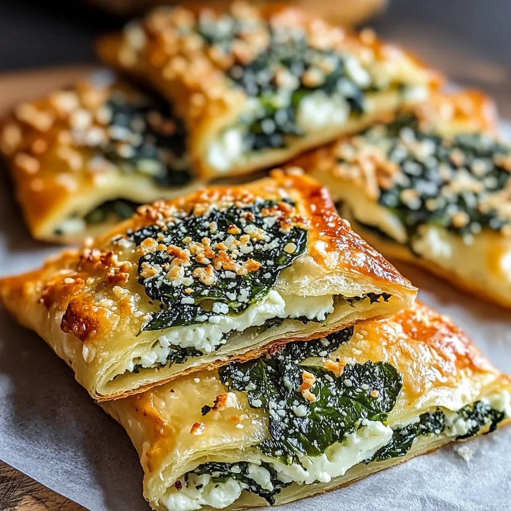 Healthy Spinach and Feta Croissant