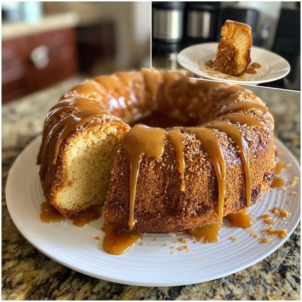Moist Caramel Vanilla Cake
