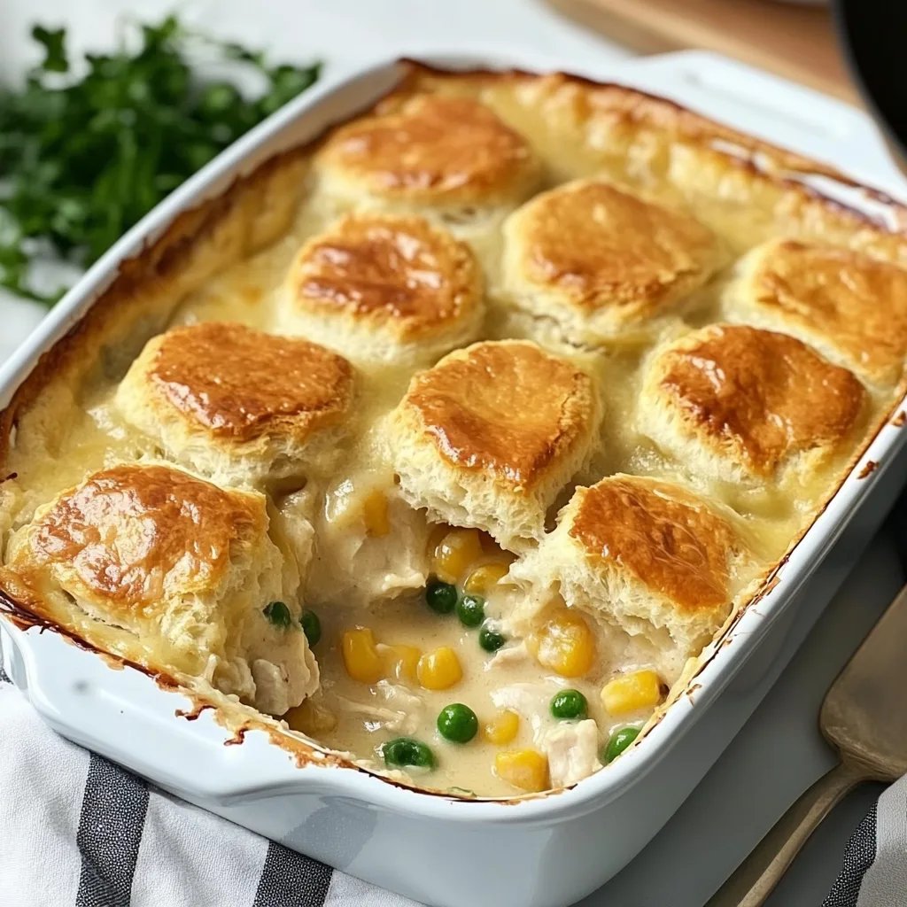Easy Chicken Cobbler with Biscuit Topping