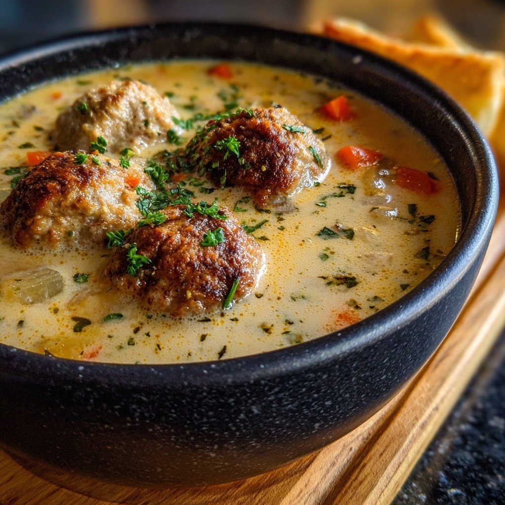 Creamy Italian Meatball Soup