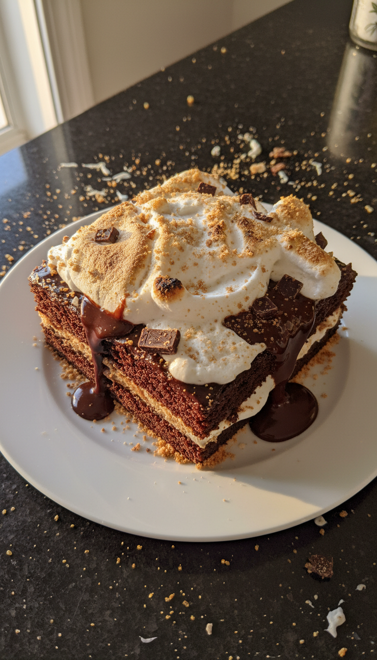 Pisces S'mores Cake