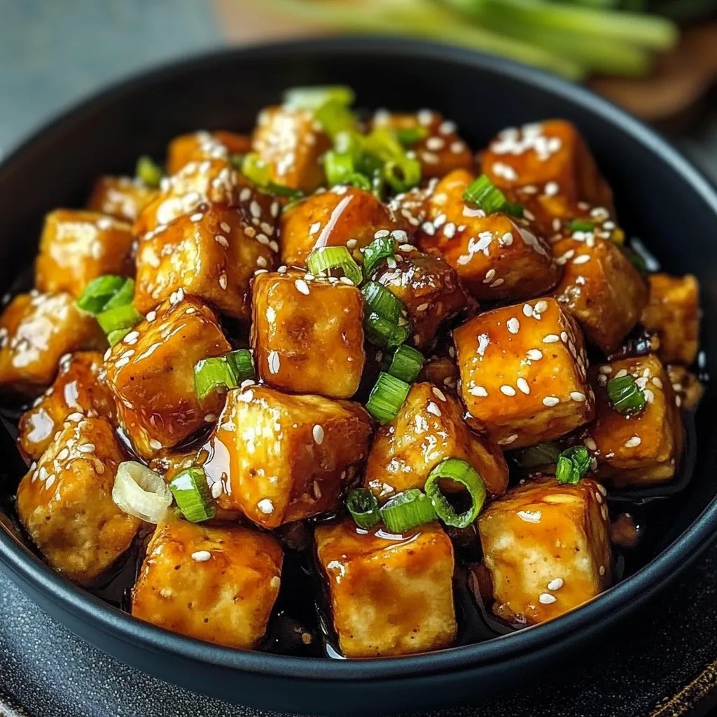Crispy Honey Garlic Tofu