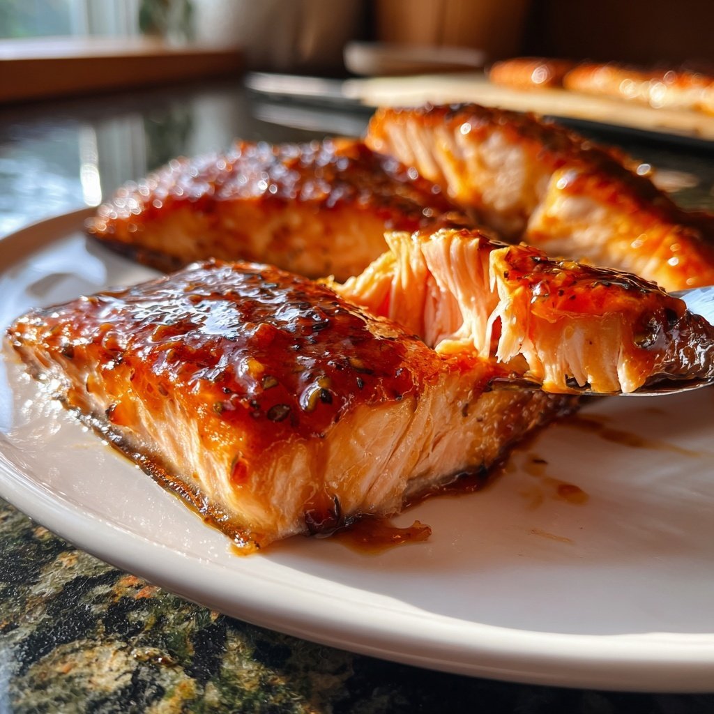 Maple Mustard Glazed Salmon Fillets