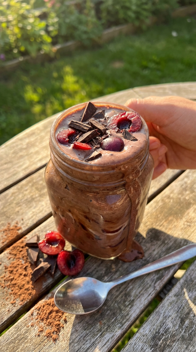 Chocolate Cherry Protein Smoothie