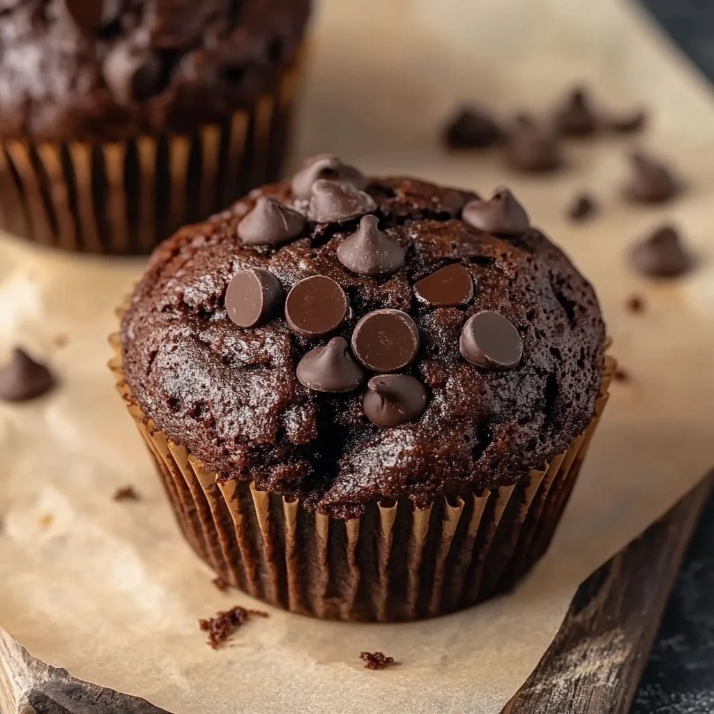 Ultimate Double Chocolate Chip Muffins
