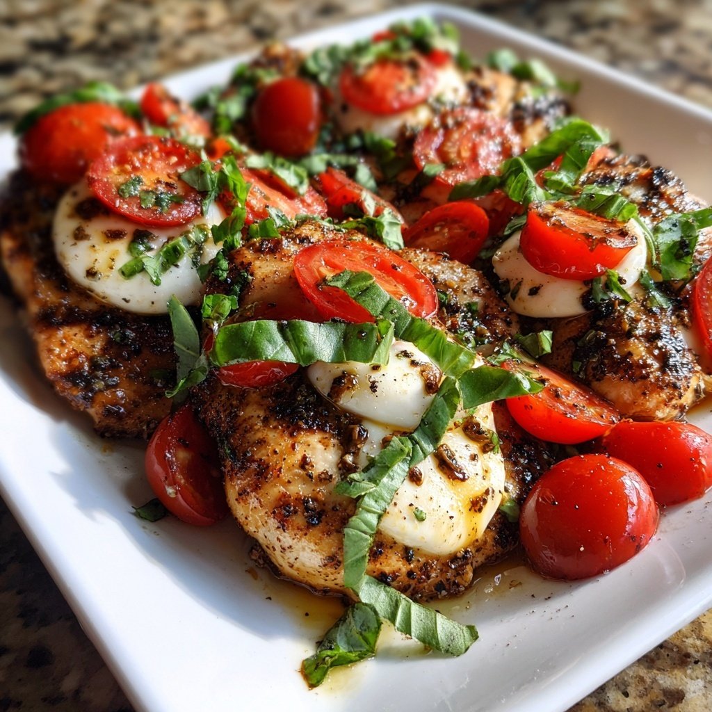 Balsamic Chicken Caprese with Fresh Basil