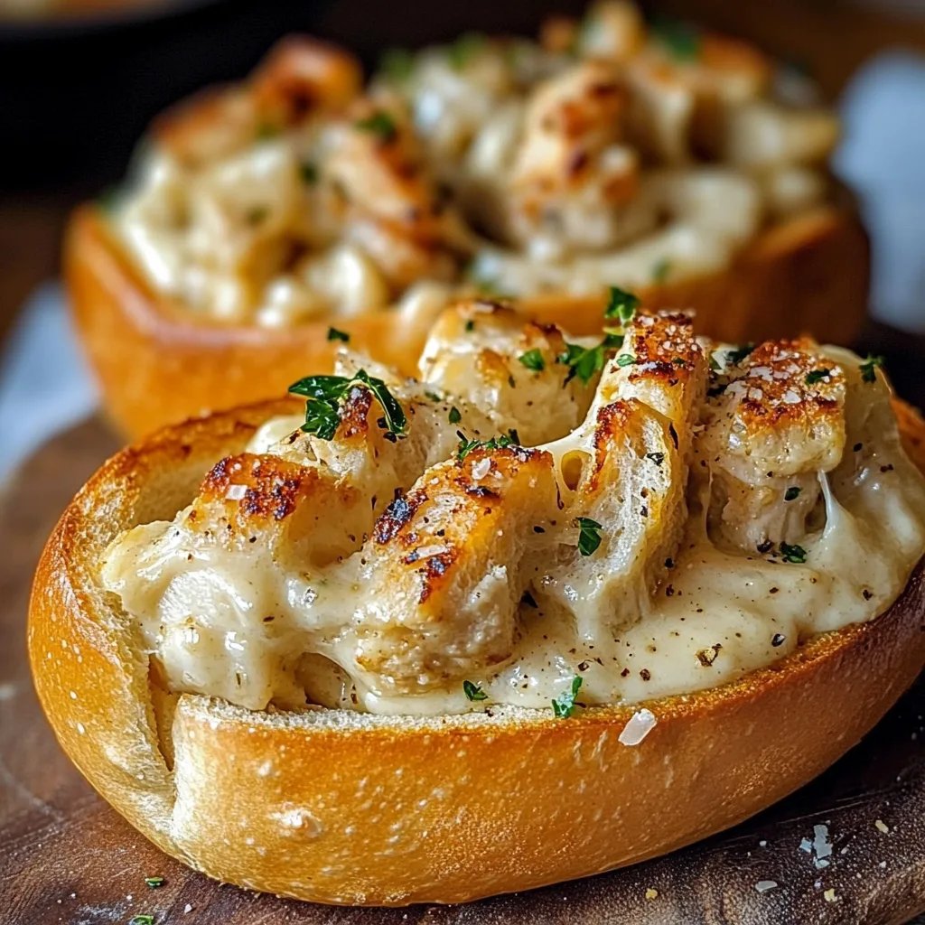 Chicken Alfredo Garlic Bread Bowls: An Incredible Ultimate Recipe