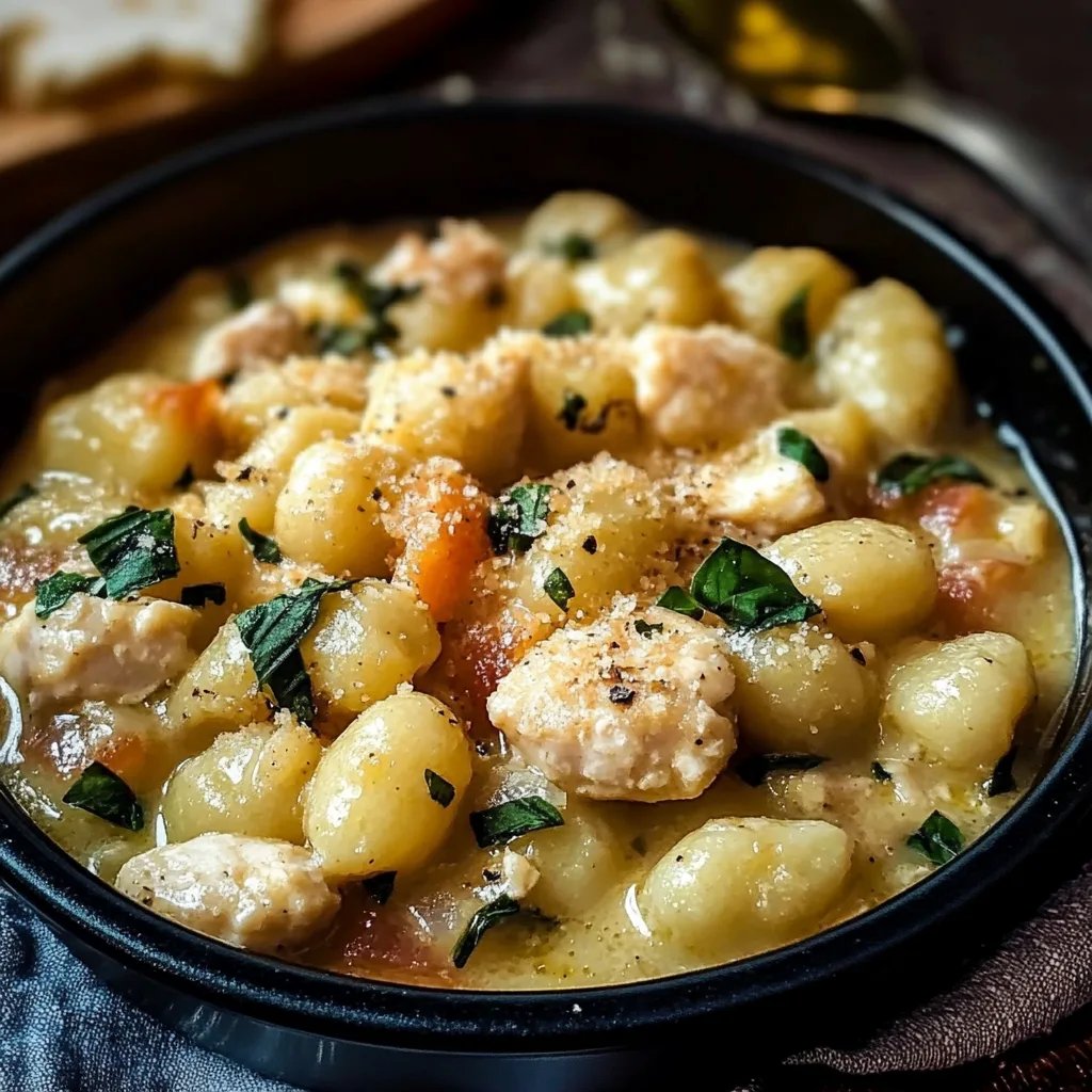One Pot Gnocchi Chicken Pot Pie