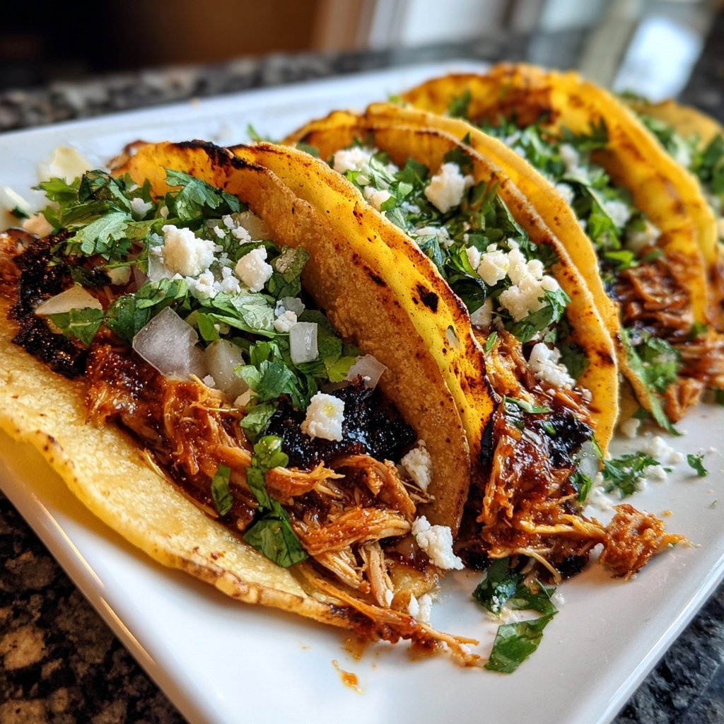 Crispy Chicken Tinga Tacos