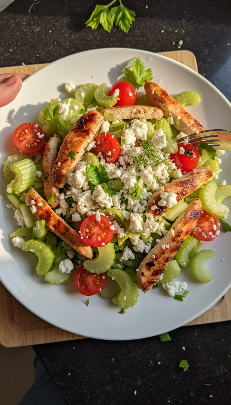Celery Salad with Grilled Chicken
