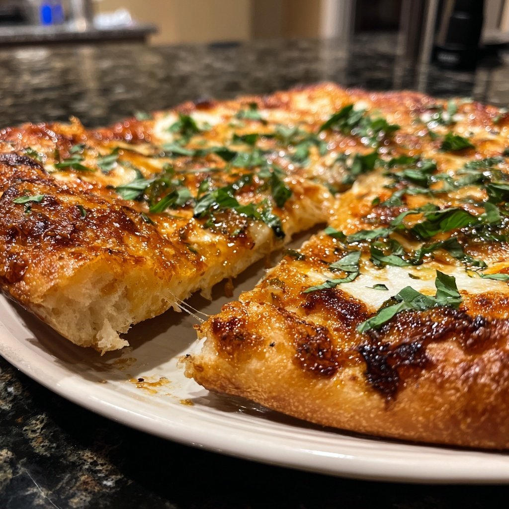 Hot Honey Pizza with Fresh Basil