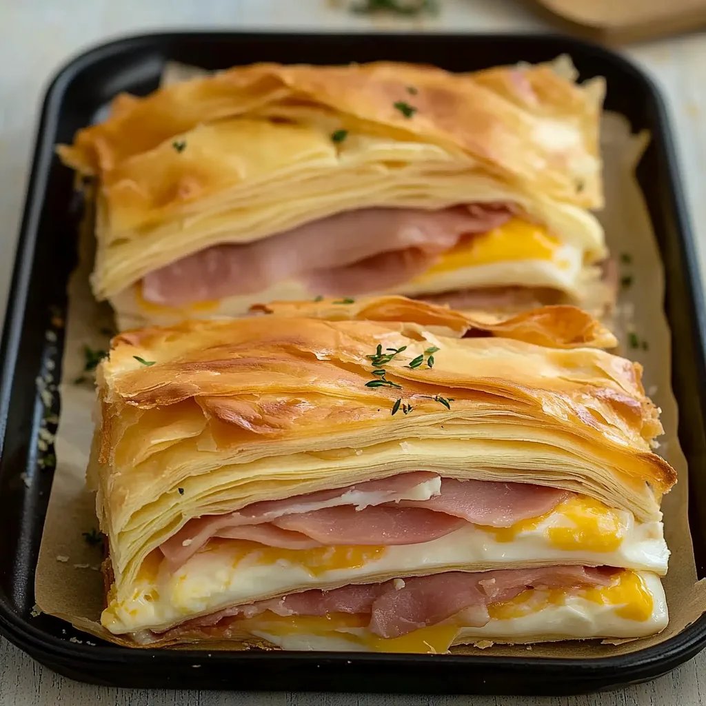 Bacon and Egg Fillo Crinkle Pie