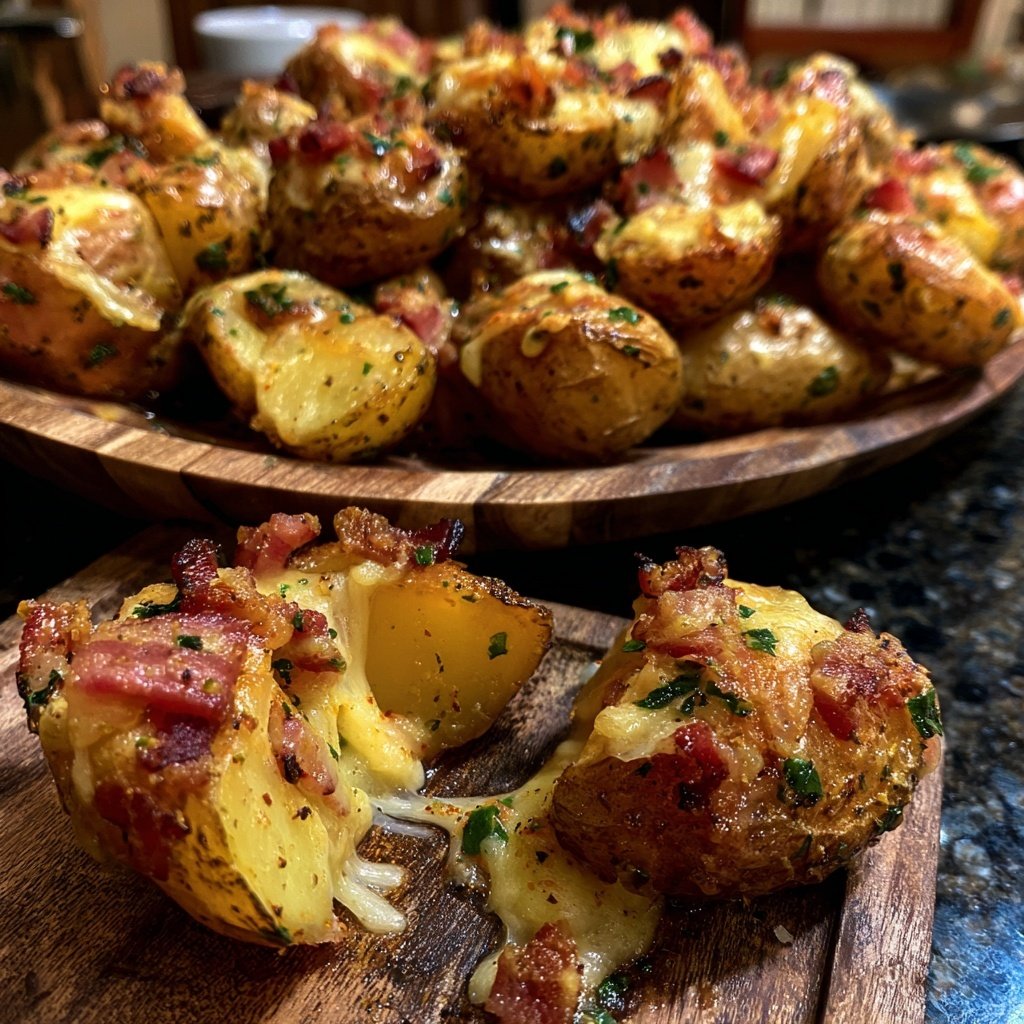 Loaded Airfryer Potatoes with Bacon