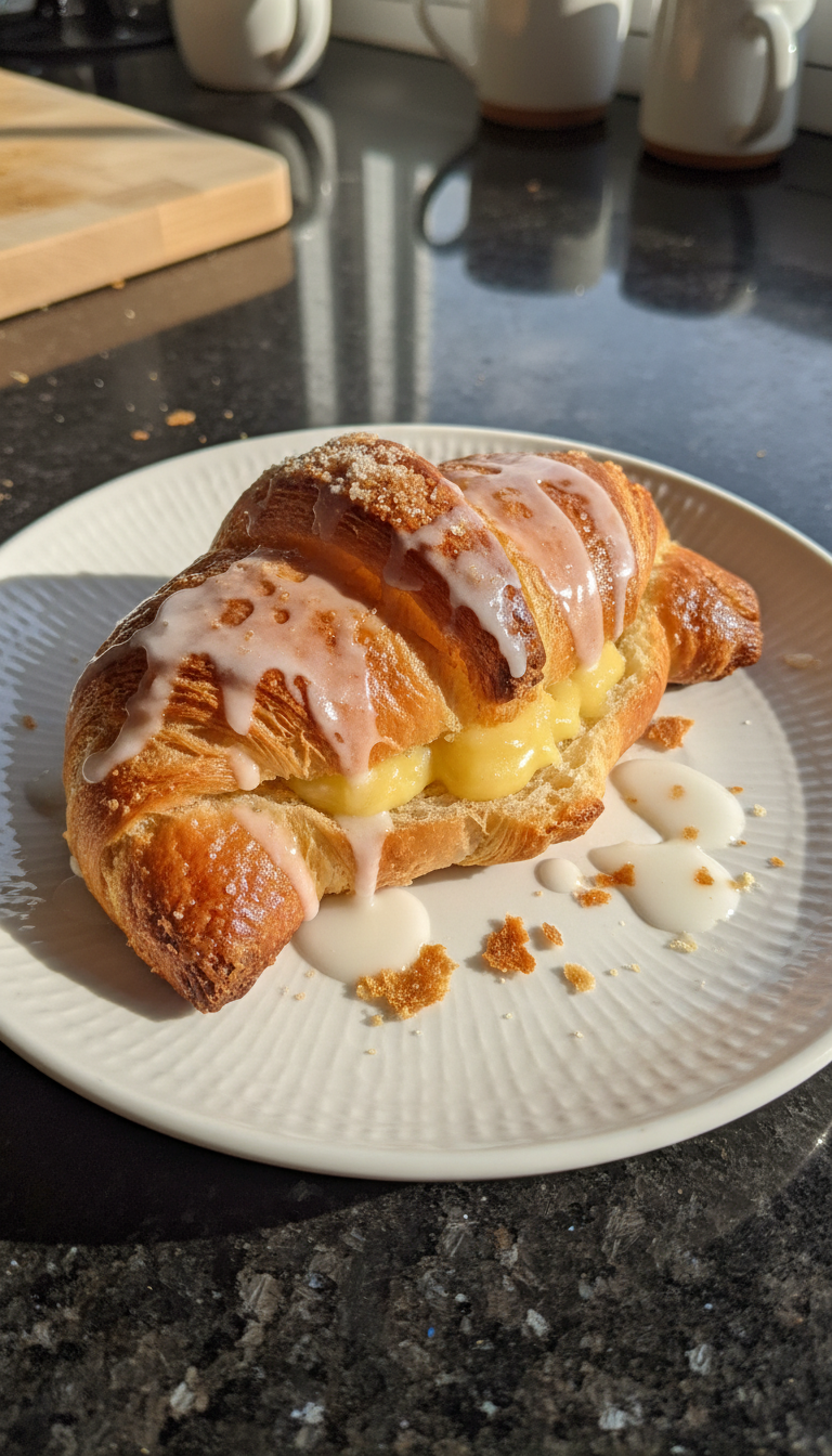 Fluffy Croissant with Lemon Cream