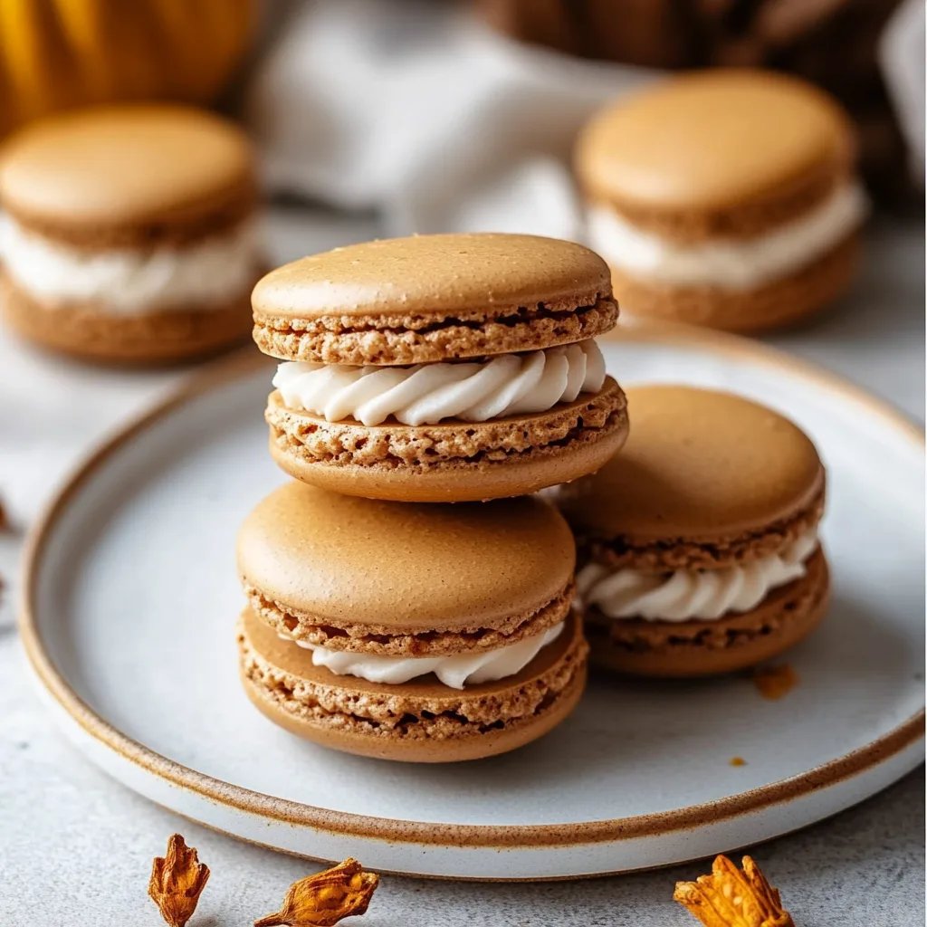 Pumpkin Pie Macarons